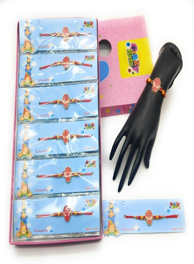 DEE SONS Stylish Kids Rakhi Bracelet - Set of 1 with Roli Chawal | Fun Cartoon Design for Boys - Image 2
